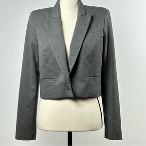 EXPRESS grey waist length one-button blazer - size m